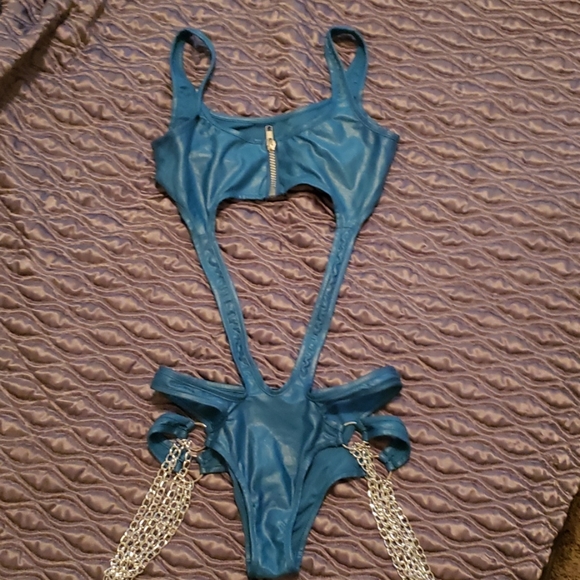 Dolls Kill Other - Sky Atomic Bliss Cut-out Bodysuit